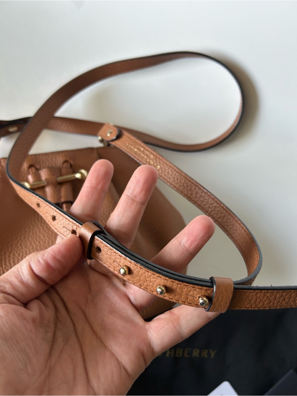 Strathberry Osette Crossbody Grain Tan Parisian Chic Quiet Luxury Leather - Picture 7 of 14
